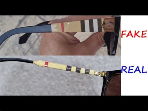 burberry glasses fake vs real|do all burberry buttons say.